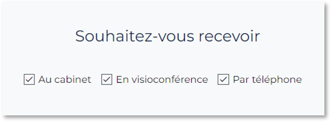 Formulaire de prise de rendez-vous en ligne sur un site d’avocat
