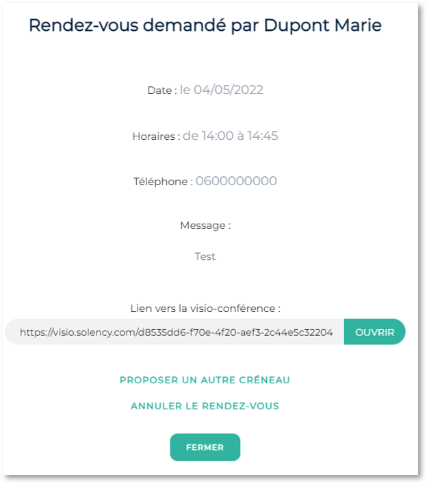 Formulaire de prise de rendez-vous en ligne sur un site d’avocat