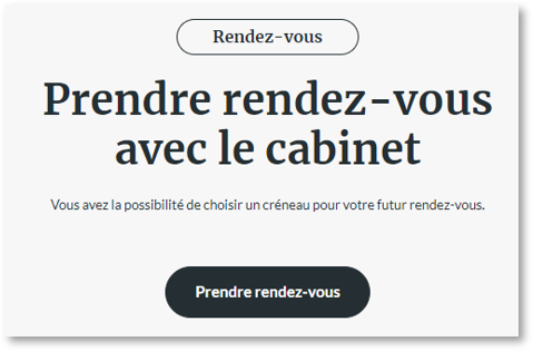 Avocat proposant la prise de rendez-vous en ligne