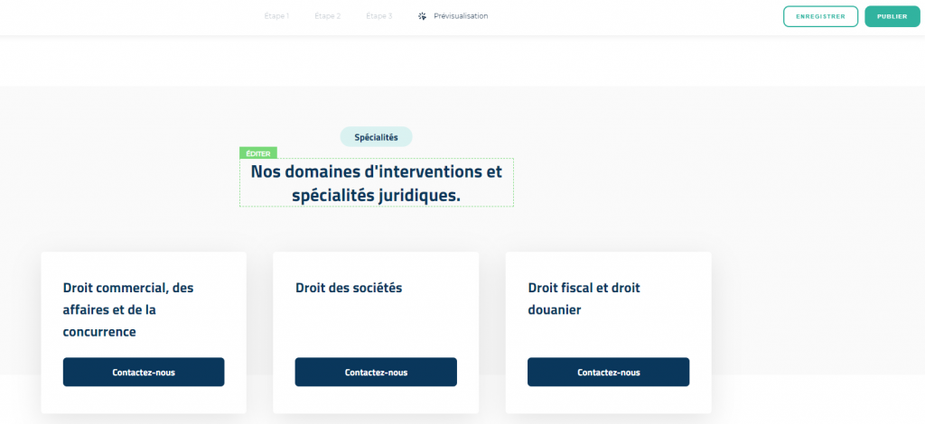 Outils de création de site pour avocats avec Solency