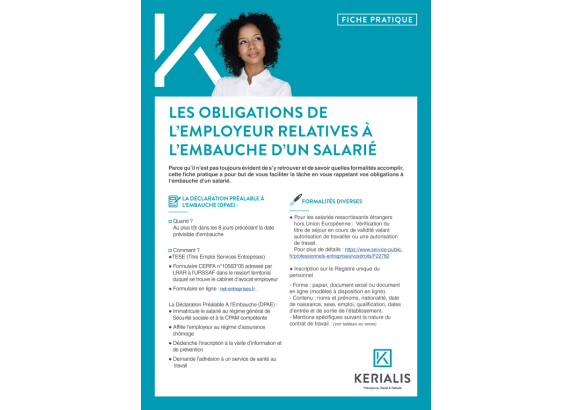 Les obligation de l'employeur